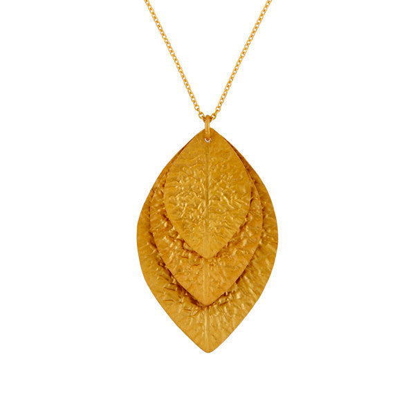 Laurel Pendant in Gold Foil