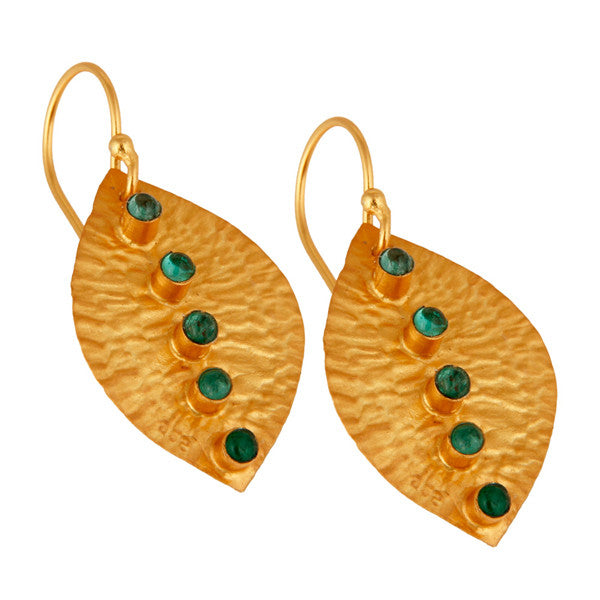 Adora Ear in Gold Foil & Emerald