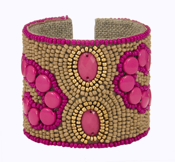 Arte Moderne Devi Cuff in Poppy & Tan