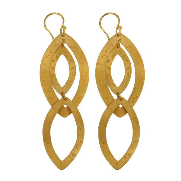 Isa Earring in Brushed Gold