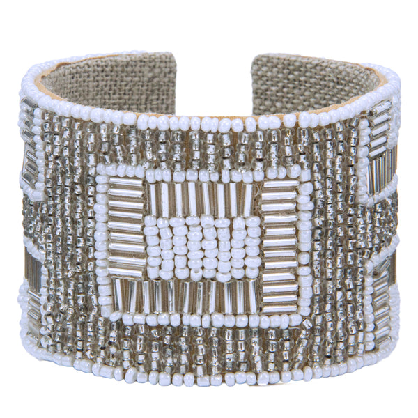 Mondrian Devi Cuff in Silver Shine