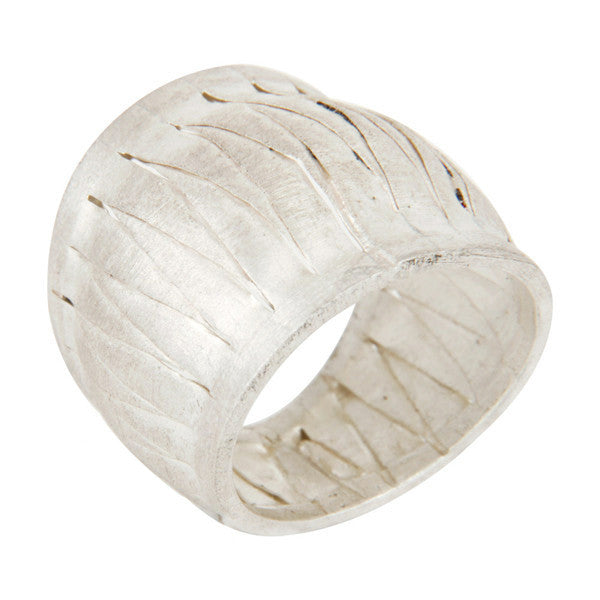 Mache' Ring in Brushed Silver