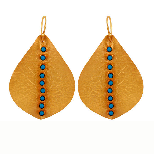 Eva Earring in Turquoise & Gold