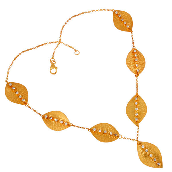 Dolma Necklace in Gold & Crystal