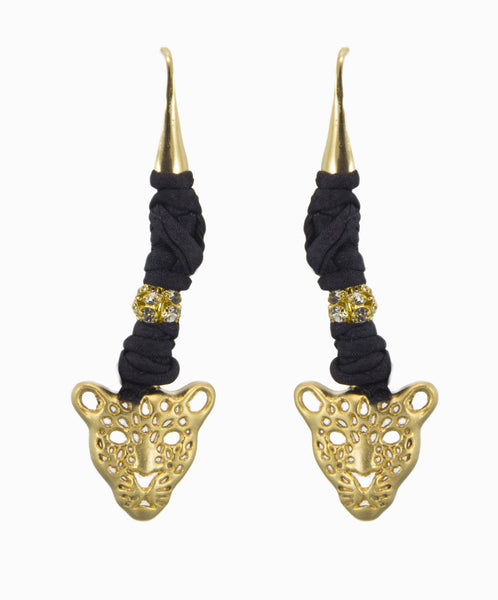 Kittie Drops in Licorice & Gold