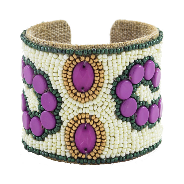 Arte Moderne Devi Cuff in Charleston Green & Boysenberry