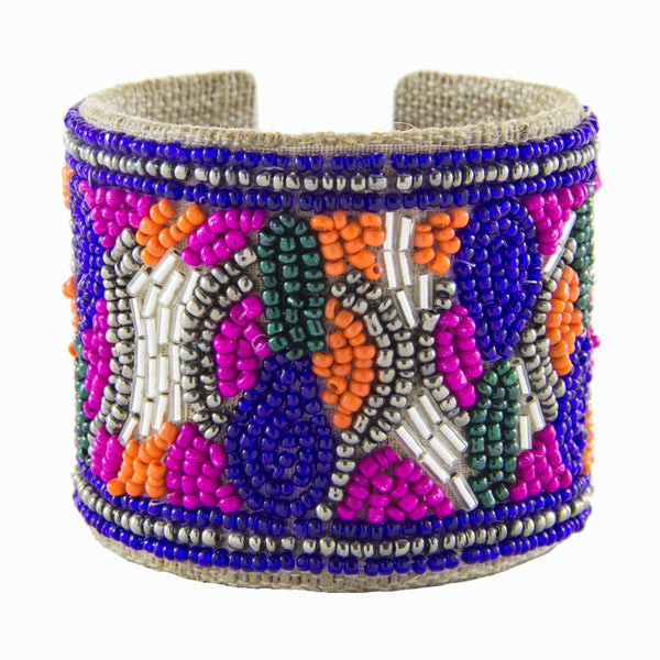 Confetti Devi Cuff in Deep Cobalt Crush