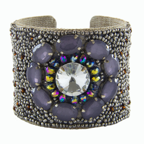 Arte Nouveau Devi Cuff in Silver Slate
