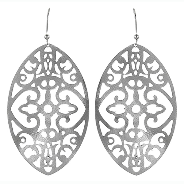 Belozza Earring in Sanded Silver