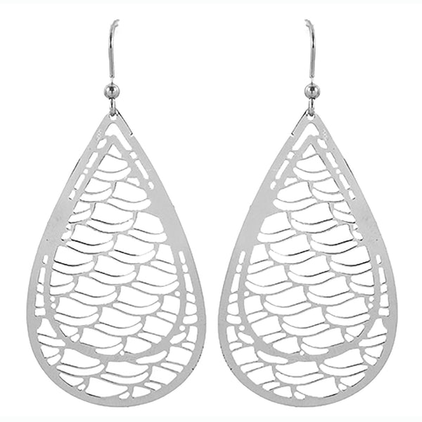 Diana Earring in Sanded Silver