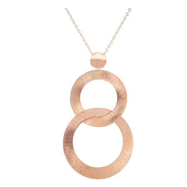 Long Circo Pendant in Muted Rose Gold