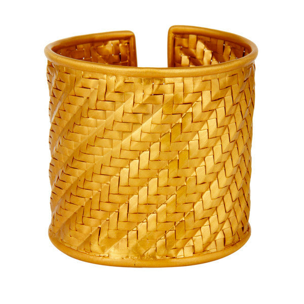 Signature Rattan Cuff in Gold