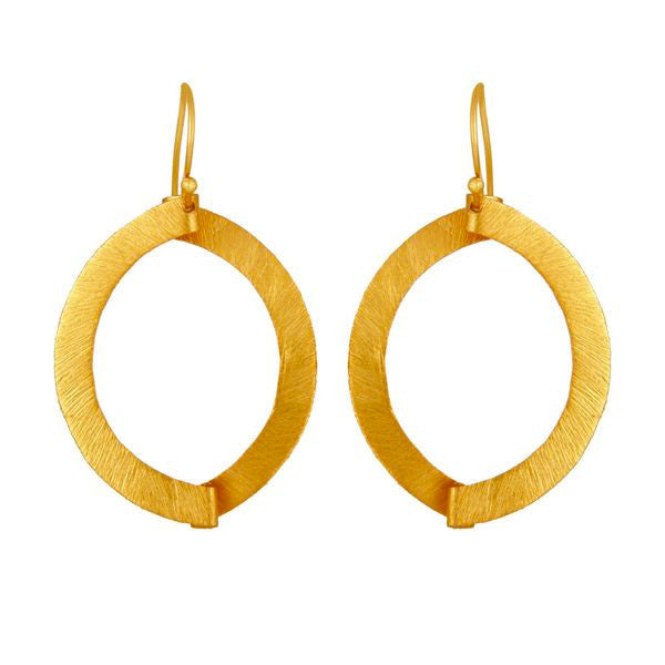Saba Earring in Brushed Gold