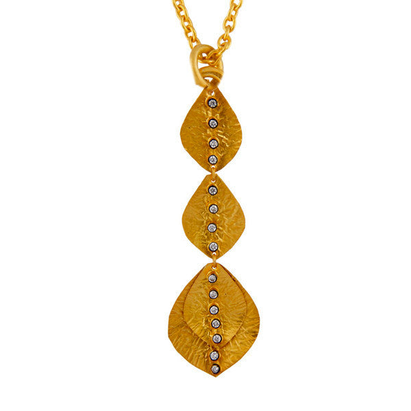 Delia Pendant in Gold & Clear Crystal