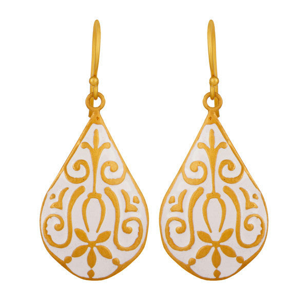 Anatolia Earring in White Linen