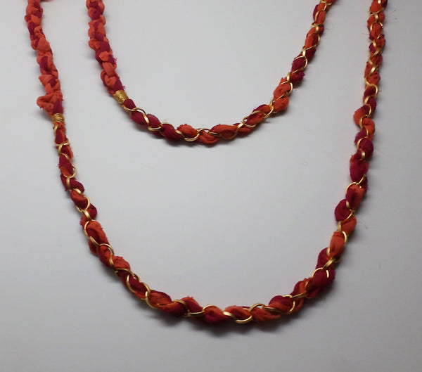 Chloe Scarf Necklace in Sangria Wine