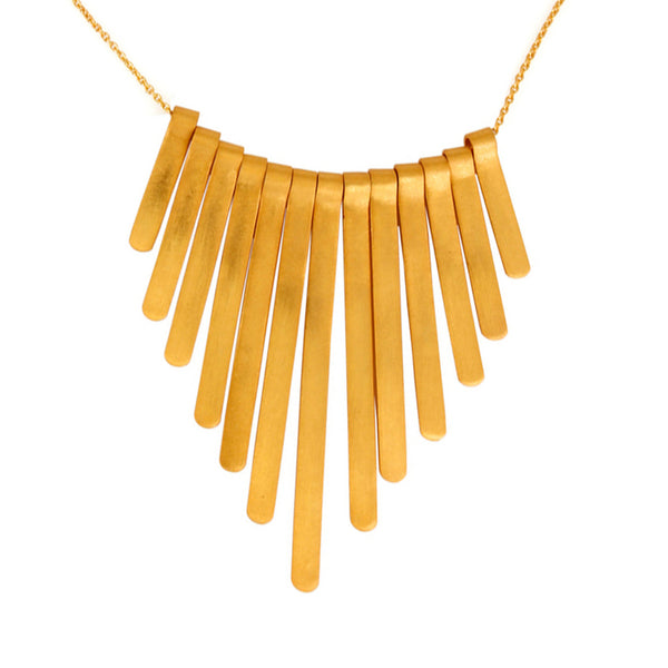 Cleo Necklace in Brushed Gold