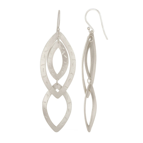 Isa Earring in Brushed Silver
