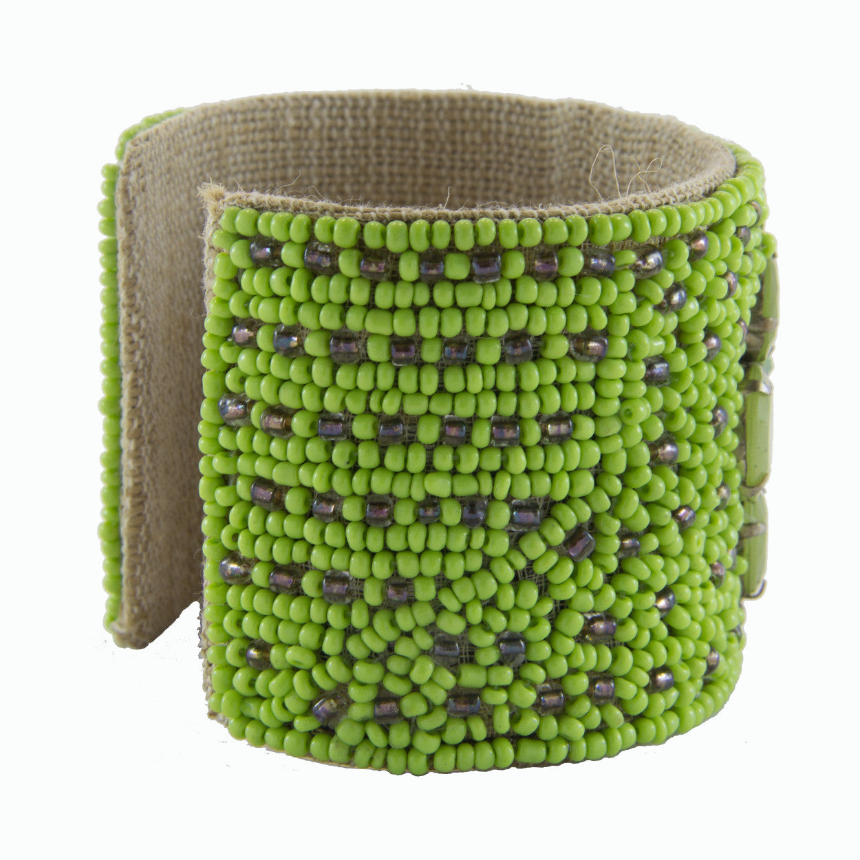 Arte Nouveau Devi Cuff in Pale Olive & Kiwi Crush | Samantha DuPont