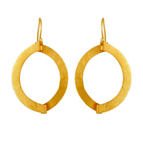 Saba Earring in Brushed Gold